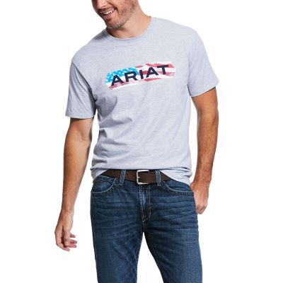 Ariat Flag Tone - T Shirts Grijs Heren - 15457-445